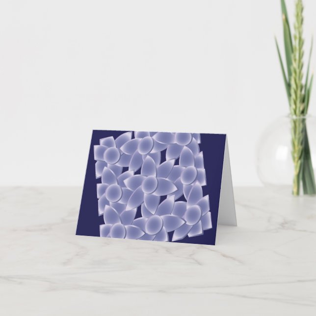 Purple flowers holiday card (Front)