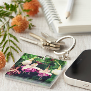 Purple flowers keychain