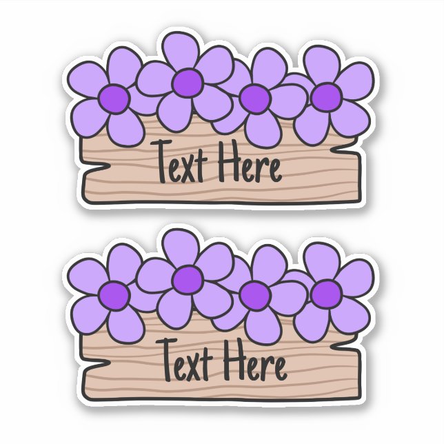Purple Flowers Label (Front)