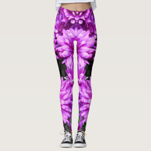 Purple Flowers Leggings