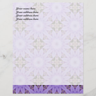 Purple Flowers Letterhead