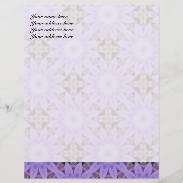 Purple Flowers Letterhead (Front)