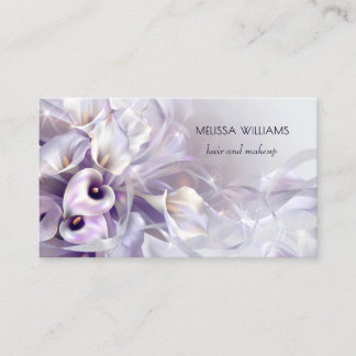 Purple Flowers Luxury Business Card