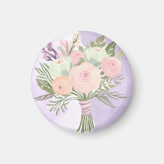 Purple Flowers Magnet (Front)