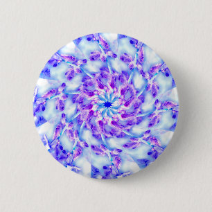 Purple Flowers Mandala 2 Inch Round Button
