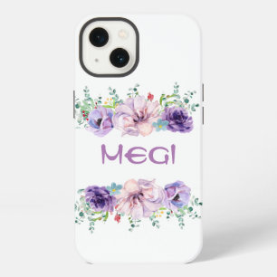 Purple flowers mask Case-Mate iPhone case