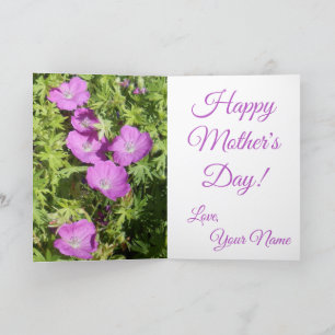 Purple Flowers Mother's Day Card