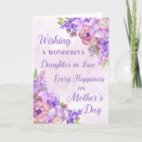 Purple Flowers Mother's Day Daughter in Law