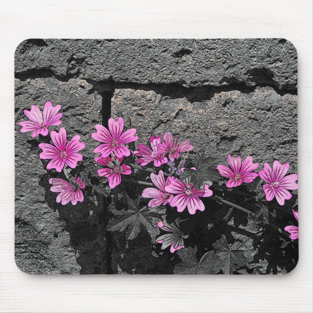 Purple flowers mouse pad (Front)