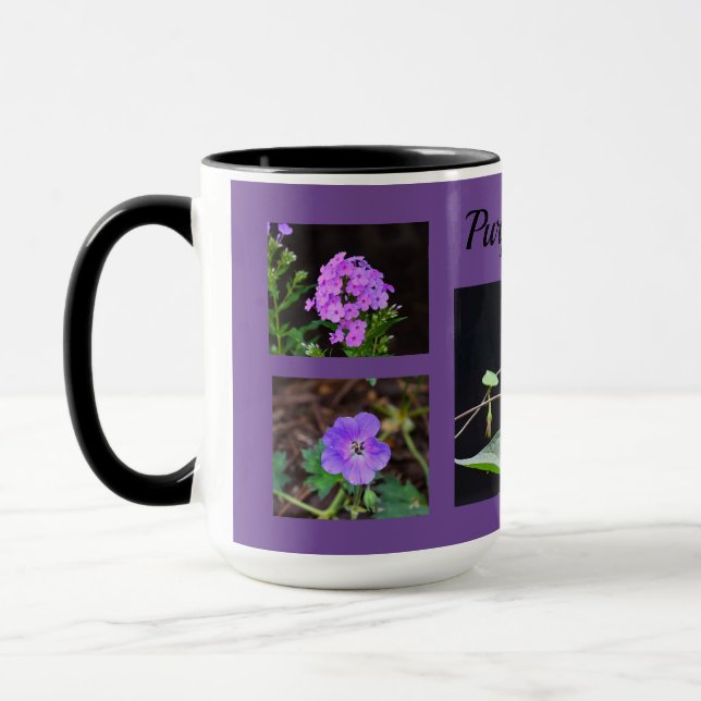 Purple Flowers Mug (Left)