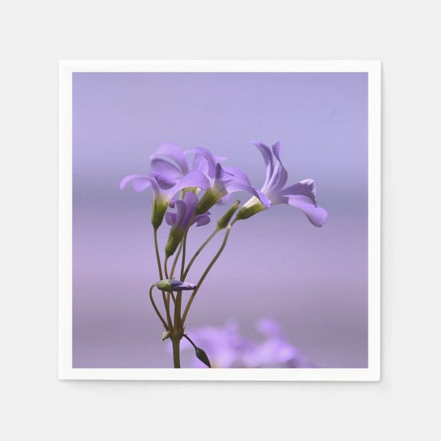 Purple Flowers Paper Napkin (Front)
