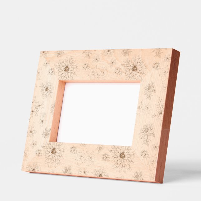 Purple flowers pattern etched frames (Left)
