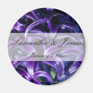 Purple Flowers Personal Wedding Magnet