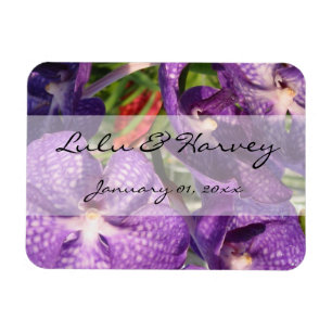 Purple Flowers Personal Wedding Magnet