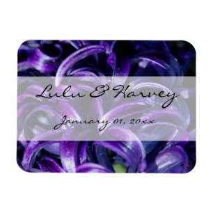 Purple Flowers Personal Wedding Magnet