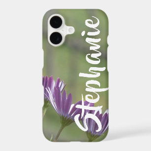 Purple Flowers Personalized iPhone XR, XS, XS Max