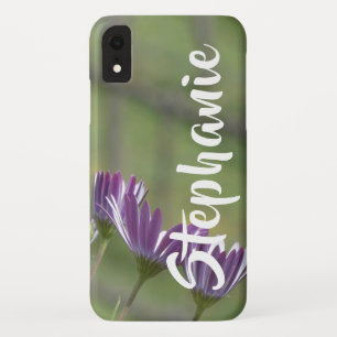 Purple Flowers Personalized iPhone XR, XS, XS Max XR Case