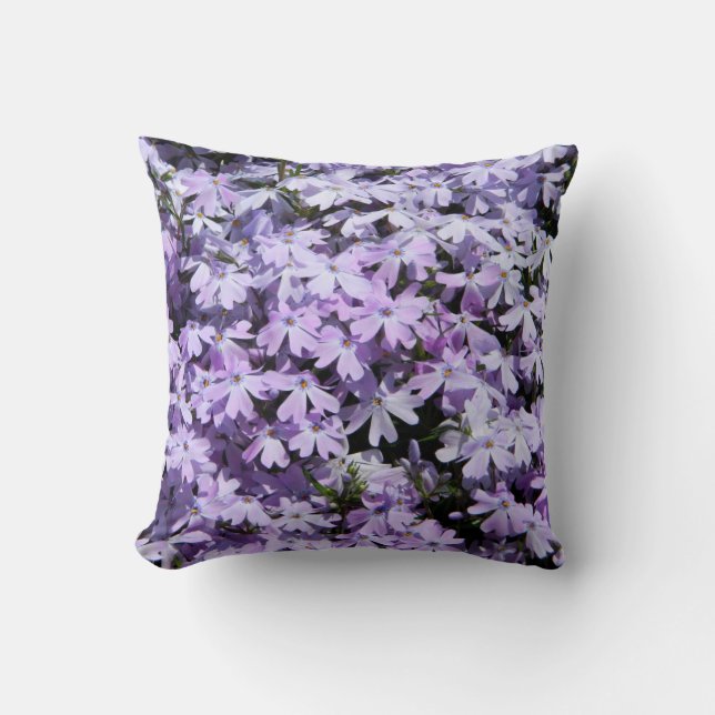Purple Flowers (Phlox) Pillow (Front)