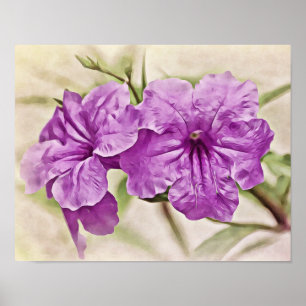 Purple Flowers Photographic Art Print