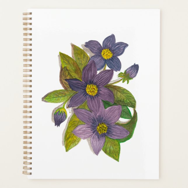 purple flowers planner (Front)