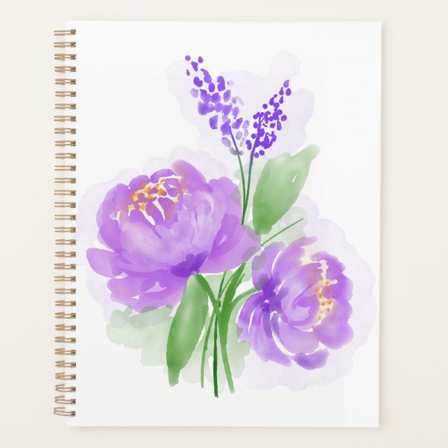 Purple Flowers Planner (Front)