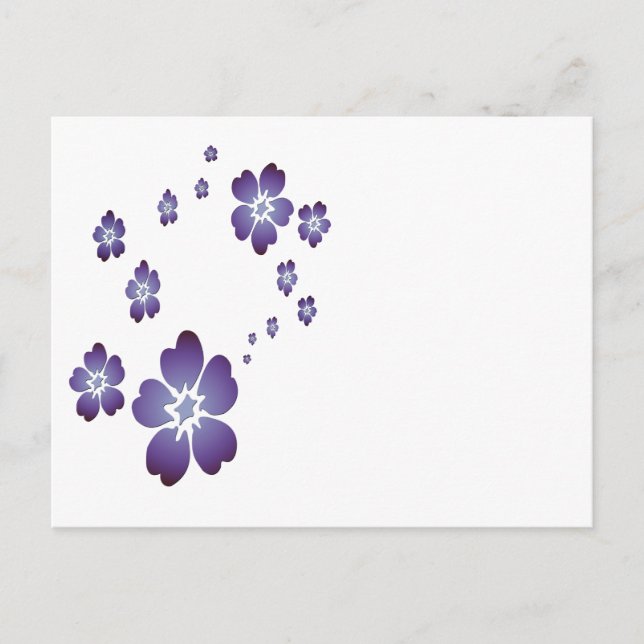Purple Flowers Postcard (Front)