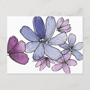 Purple Flowers Postcard
