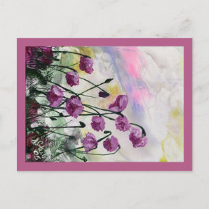 Purple Flowers Postcard
