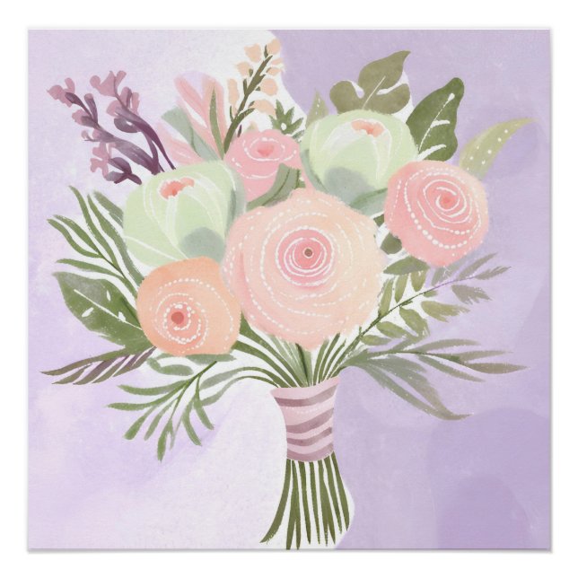 Purple Flowers Poster (Front)