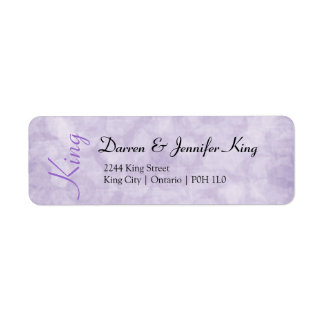 Purple Flowers Return Address Label - Customize