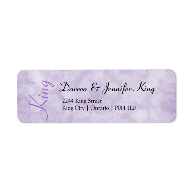 Purple Flowers Return Address Label - Customize (Front)