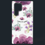 purple flowers samsung galaxy case<br><div class="desc">Discover a modern and elegant design featuring a stunning arrangement of purple flowers. The delicate blooms are beautifully highlighted against a soft backdrop, blending contemporary style with nature's charm. Perfect for adding a touch of sophistication to any space, this design captures the graceful essence of purple tones, offering a fresh...</div>