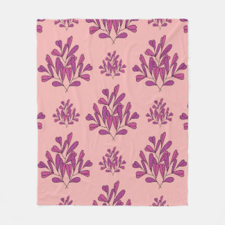 Purple flowers seamless vintage repeating backgrou fleece blanket