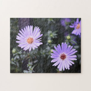 Purple Flowers Summer Nature Photography Floral Jigsaw Puzzle
