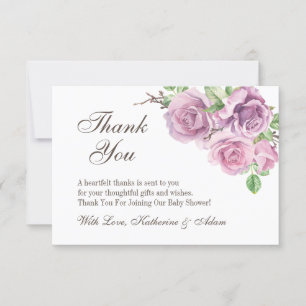 Purple Flowers Thank You Cards, Thank You Favors