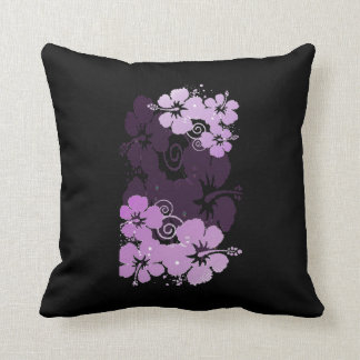 Purple Flowers Throw Pillow