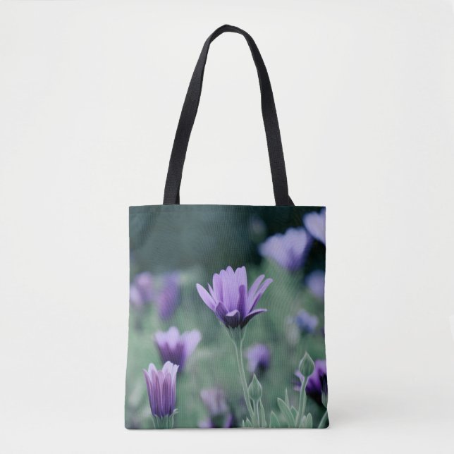 Purple Flowers Tote Bag (Front)