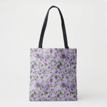 Purple Flowers Tote