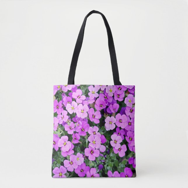 Purple Flowers Tote Bag (Front)