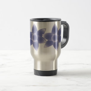 Purple flowers travel mug