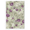 Purple Flowers Violets Background Leafy Floral