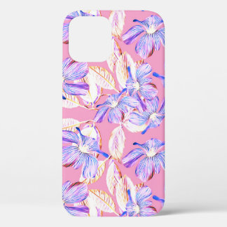 Purple Flowers: Watercolor Floral Elegance. iPhone 12 Case