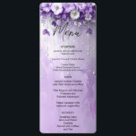 Purple Flowers with Dangling Pearls Menu<br><div class="desc">Purple Flowers with Dangling Pearls Menu</div>