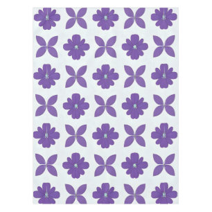 Purple Flowers with Light Background Tablecloth