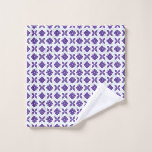 Purple Flowers with Light Background Wash Cloth