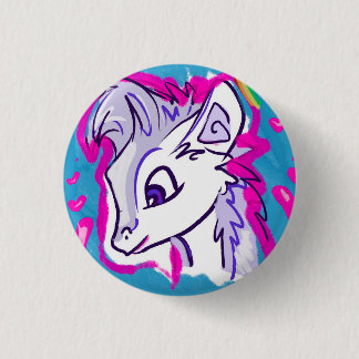 Purple Fluff 1 Inch Round Button