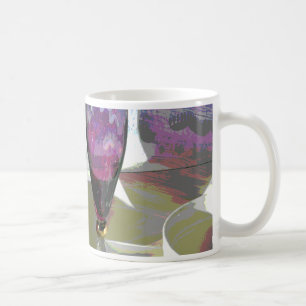 Purple Flute Glass with Shadow Coffee Mug