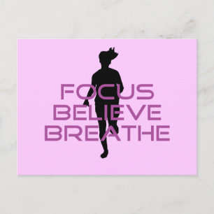 Purple Focus Believe Breathe Postcard