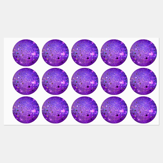 Purple foil background with Stars (Sheet)