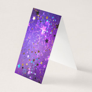 Purple foil background with Stars